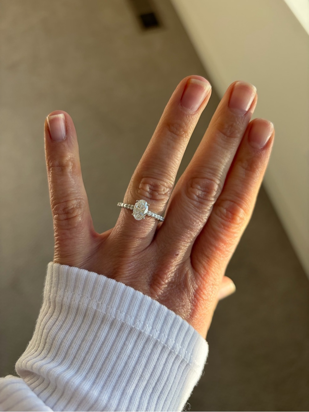 1.5 carat 14k lab grown diamond ring